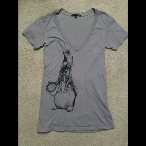 Truly Madly Deeply grey short sleeved tee